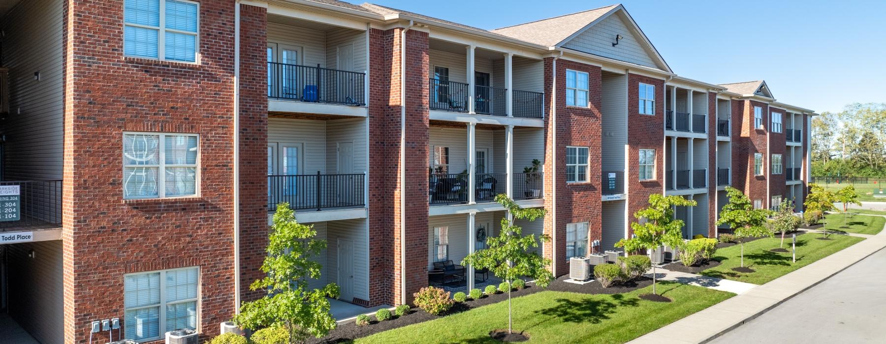 a building with a walkway