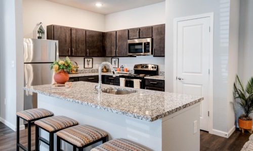 Open space living area with natural lighting