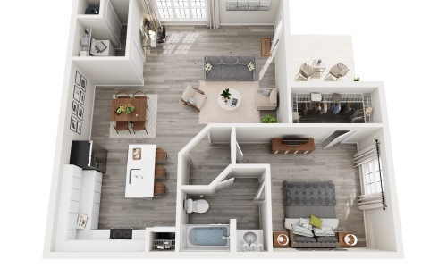 1 Bedroom 1 Bath 906 Square Feet Cover Image